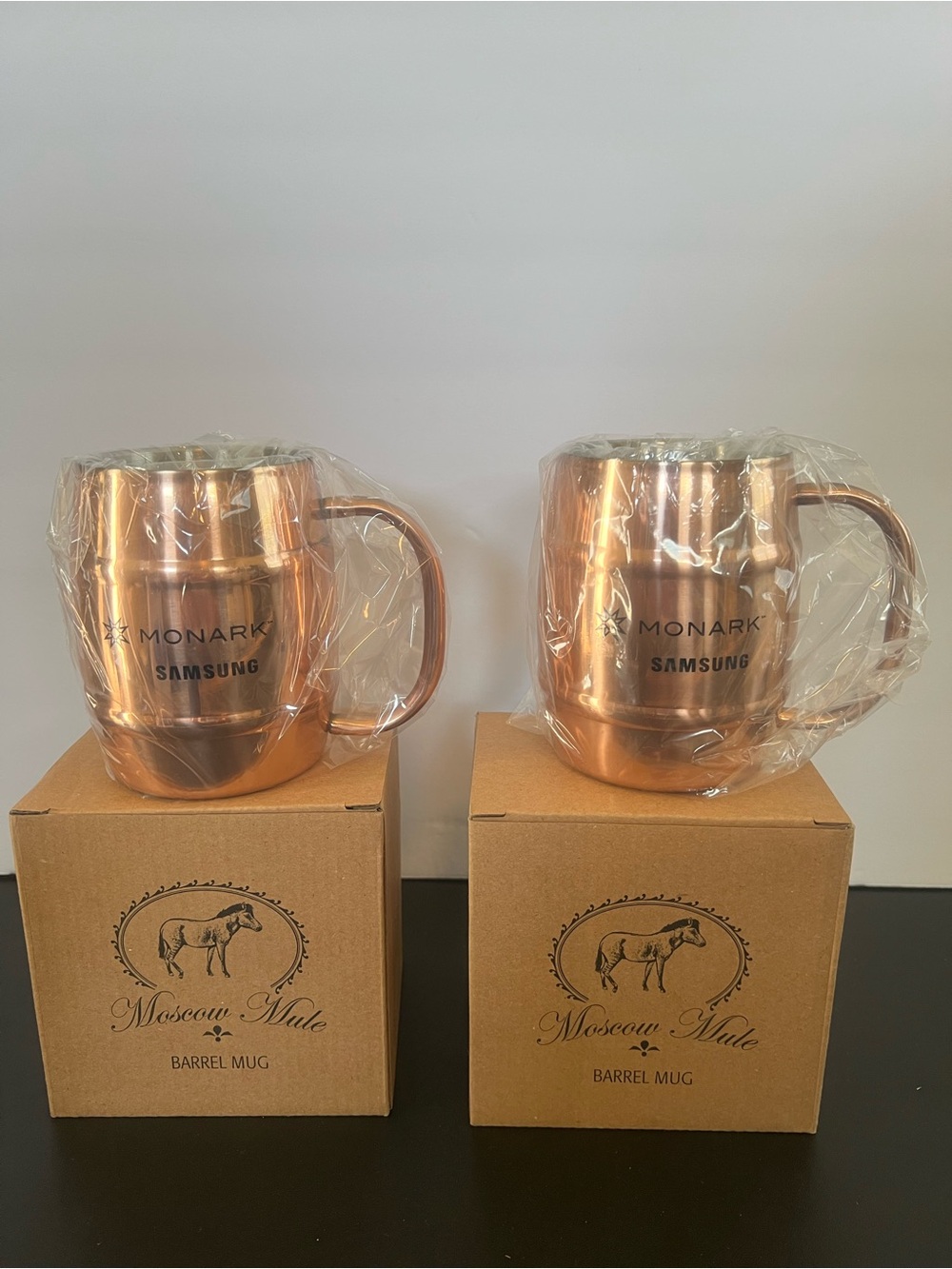 Copper Moscow Mule Barrel Mug - Set of 2
